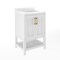 Flash Furniture Vega 24in. Vanity w/Sink, Soft Close Doors & Open Shelf, Carrara Marble, Gold Hardware, White/White FS-VEGA24-WH-HDGLD-GG - alternate 9