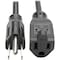 Tripp Lite Power Cord, 5-15P to 5-15R, 10A, 18AWG, 10ft P022-010 - alternate 1