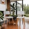 Armen Living Jaguar Mid-Century Dining Chair in Walnut Wood and Gray Fabric LCJASIWAGRAY - alternate 9