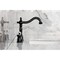 Kingston Brass Widespread Bathroom Faucet with Brass Pop-Up, Matte Black KB1970BPL - alternate 5
