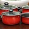 Gibson Home Casselman 7 piece Cookware Set in Red with Bakelite Snow Handle 108170.07 - alternate 3