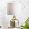 Jonathan Y Gemma 19" Glass Bell LED Table Lamp, Gold JYL1036A - alternate 10