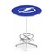 Holland Bar Stool Co 42" Chrome Tampa Bay Lightning Pub Table, 36" dia. Top L216C4236TBLght - alternate 1