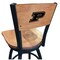 Holland Bar Stool Co 36" Blk Wrinkle Pitt Swivel Bar Stool, Ladder Back L03825BWMedMplAPurdueMedMpl - alternate 1