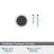Amerock Mergence 1-3/8 inch 35mm Diameter Matte Black/Golden Champagne Cabinet Knob BP36857FBBBZ - alternate 2