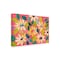Trademark Fine Art Outdoor Canvas Art - Carrie Schmitt 'Floral Painting 3' Wall Art for Patios, or Gardens ALI69926-OC2232WR - alternate 1