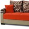 Homeroots 87" Orange Chenille Sleeper Sofa And Toss Pillows With Brown Legs 607143 - alternate 6