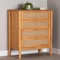 Baxton Studio Jenn Golden Brown Wood Japandi 4-Drawer Chest with Distressed-Finished Rattan 253-13947-ZORO - alternate 7