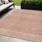 Homeroots 5' X 8' Salmon And Ivory Chevron Washable Indoor Outdoor Area Rug 612293 - alternate 1
