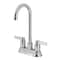 Kingston Brass Double-Handle 4" Centerset High-Arc Bar Faucet, Polished Chrome FB8491NDL - alternate 1