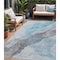 Homeroots 5' X 8' Teal Blue And Gray Abstract Washable Indoor Outdoor Area Rug 631858 - alternate 1