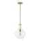 Jonathan Y Watts 10.5" 1-Light Mid-Century Modern Iron/Glass LED Pendant, Brass Gold/Clear JYL6400C - alternate 11