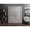 Sartodoors Solid French Double Doors Frosted Glass Grey 60x80 (2* 30x80) Solid Core Modern Interior QUADRO4088DD-NEB-60 - alternate 1