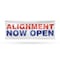 Signmission Alignment Now Open, 18 Inch x 48 Inch, Vinyl Banner B-30458 - alternate 1