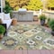 Homeroots 9' X 12' Fern Green Gold And Charcoal Southwestern Washable Indoor Outdoor Area Rug 632267 - alternate 7