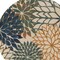 Homeroots 8' Blue Green And Orange Round Floral Indoor Outdoor Area Rug 548059 - alternate 8