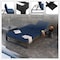 Leisuremod Chelsea 2-in-1 Convertible Sofa & Double Chaise, Aluminum, 660lb Capacity CLBL-82BU - alternate 8