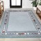Jonathan Y Sebastian High-Low Modern Diamond Border Blue/Ivory 3 ft. x 5 ft. Indoor/Outdoor Area Rug HWC102D-3 - alternate 7
