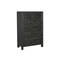 Homeroots 35" Black Carved Floral Solid Wood Six Drawer Dresser 569591 - alternate 1