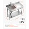 Vevor Stainless Steel Utility Sink Single Right Bowl with Faucet 47.2x19.7x37 in SS1200-1 - alternate 6