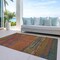 Homeroots 3' X 5' Terra Cotta Abstract Washable Indoor Outdoor Area Rug 608759 - alternate 9