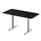 Correll Rectangle Cafe Table W/ T-Base, 48 in W, 30 in L, 29 in H, Particleboard Top, Black Granite STT3048-07-98-09 - alternate 1