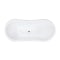 Kingston Brass 60" Acrylic Oval Double Slipper Pedestal Tub, No Faucet Drillings, Glossy White VTPDS602827 - alternate 5