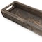 Homeroots 24in Brown Wood Indoor Outdoor Tray With Handles 376047 - alternate 3