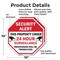 Signmission Security Alert This Property Under, 10 inch X 10 inch, Aluminum Metal Signs, 2PK OC-A-2PACK-10-184 - alternate 4