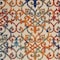 Homeroots 4' X 6' Ivory Blue Orange And Green Trellis Indoor Outdoor Area Rug 546791 - alternate 8