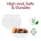 Smarty Had A Party 3 qt. White Square Plastic Serving Bowls (24 Bowls), 24PK 6917-CASE - alternate 8