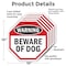 Signmission Warning Beware of Dog, 10 inch X 10 inch, Aluminum Metal Signs, 5PK OC-A-5Pack-10-49 - alternate 5