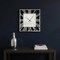 Homeroots 27" Silver Mirrored Glass Silent Analog Square Wall Clock 635643 - alternate 1