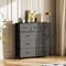 Infinipower Dresser for Bedroom with 9 Drawers, Wide Chest, Fabric Dresser, Storage Organizer Unit 3A88HKCABT9GRY - alternate 4