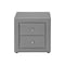 Homeroots 21" Gray Wood Two Drawer Nightstand 489773 - alternate 1