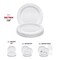 Smarty Had A Party 7.5" White Vintage Round Disposable Plastic Appetizer/Salad Plates (120 Plates), 120PK 867WH-CASE - alternate 10