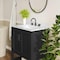 Flash Furniture Vega 30in. Vanity w/Sink, Storage Cabinet, Marble Counter & Blk Hardware, Blk/Wht FS-VEGA30-BK-HDBLK-GG - alternate 9
