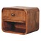 Homeroots 10" Beige Solid Wood Square One Drawer Nightstand 651740 - alternate 8