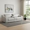 Homeroots 89in Light Gray and Silver Italian Leather Power Reclining Loveseat With Storage 633755 - alternate 10