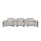 Homeroots 129" Light Gray Top Grain Leather Reclining Metal USB Sofa 720341 - alternate 7
