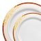 Smarty Had A Party White w/Burgundy and Gold Harmony Plastic Dinnerware Set (120 Dinner Plates+120 Salad Plates), 240PK 640BGVP-CASE - alternate 11
