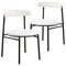 Leisuremod Lume Modern Dining Side Chair in Polyester with Black Steel Frame in White, 2PK LC20W2 - alternate 1