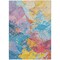 Homeroots 10' X 14' Blue Yellow Pink And Orange Abstract Washable Indoor Outdoor Area Rug 618537 - alternate 7