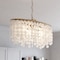 Vaxcel Elsa 5 Light Gold Brass Modern Coastal Glam Linear Chandelier Island Pendant Fixture H0282 - alternate 7