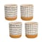 Homeroots Set of Four Cream Dolomite 3 Ounce Round Pot Planters, 4PK 517965 - alternate 1