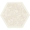 Daltile Pebble Oasis Natural Stone Framed Hexagon Pebble Mosaic 11in x 10in in Tumbled Icicle, 17PK PB47FRMHXPBMSTM - alternate 1