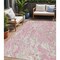 Homeroots 5' X 8' Pink Gray And Ivory Abstract Washable Indoor Outdoor Area Rug 600307 - alternate 1