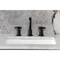 Kingston Brass Widespread Bathroom Faucet with Push Pop-Up Drain, Matte Black KS1410RNK - alternate 5