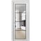 Sartodoors Solid French Door Clear Glass, Lucia 2466 White Silk and Aluminum Strips, Single Regular Panel Fra LUCIA2466ID-WS-36 x 96-Butterfly - alternate 1