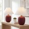 Jonathan Y Delphi 18.25" Minimalist Scandinavian Resin/Iron LED Table Lamp, Matte Wine Red, 2PK JYL5600C-SET2 - alternate 7